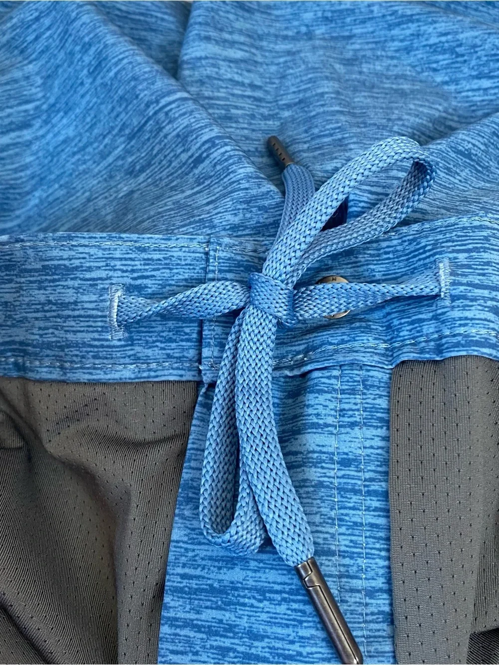 Lands End Men’s Swim Trunks Lined Elastic Drawstring Blue 7” Inseam XL (40-42)
